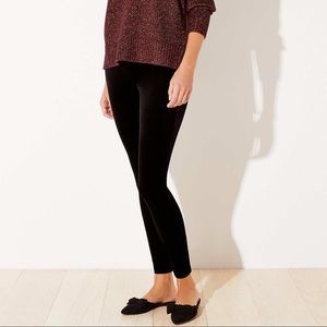 Loft black velvet leggings